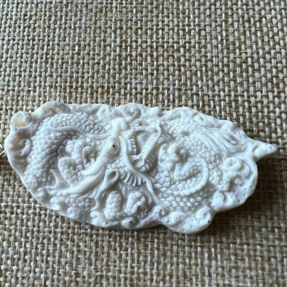 Dragon Carved Pendent on .925 Sterling Chain 16” Necklace - Picture 3 of 7